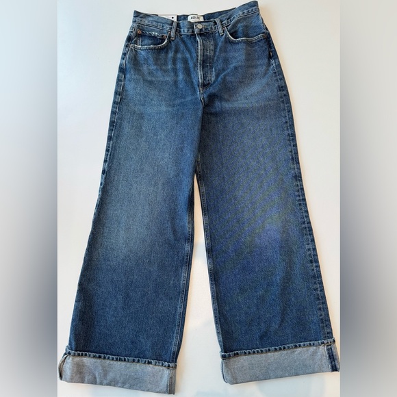 Agolde Blue Wide-Leg Jeans